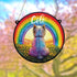West Highland Terrier Rainbow Bridge Personalised Stained Glass Effect Suncatcher